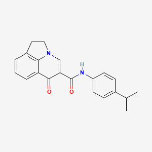 molecular formula C21H20N2O2 B4462370 N-(4-isopropylphenyl)-6-oxo-1,2-dihydro-6H-pyrrolo[3,2,1-ij]quinoline-5-carboxamide 