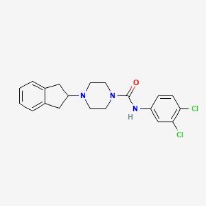 molecular formula C20H21Cl2N3O B4462377 N-(3,4-dichlorophenyl)-4-(2,3-dihydro-1H-inden-2-yl)-1-piperazinecarboxamide 