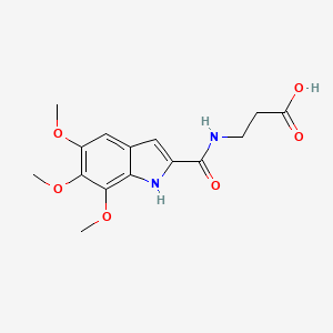 molecular formula C15H18N2O6 B4462408 N-[(5,6,7-trimethoxy-1H-indol-2-yl)carbonyl]-beta-alanine 