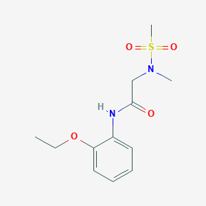 molecular formula C12H18N2O4S B4462418 N~1~-(2-ethoxyphenyl)-N~2~-methyl-N~2~-(methylsulfonyl)glycinamide 