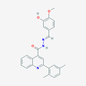 2-(2,5-dimethylphenyl)-N'-(3-hydroxy-4-methoxybenzylidene)-4-quinolinecarbohydrazide
