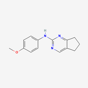molecular formula C14H15N3O B4462431 N-(4-methoxyphenyl)-6,7-dihydro-5H-cyclopenta[d]pyrimidin-2-amine 