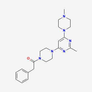 2-methyl-4-(4-methyl-1-piperazinyl)-6-[4-(phenylacetyl)-1-piperazinyl]pyrimidine