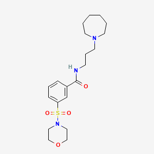 molecular formula C20H31N3O4S B4462467 N-[3-(1-azepanyl)propyl]-3-(4-morpholinylsulfonyl)benzamide 