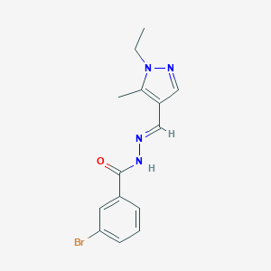 3-bromo-N'-[(1-ethyl-5-methyl-1H-pyrazol-4-yl)methylene]benzohydrazide