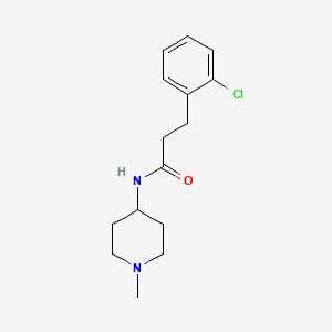 molecular formula C15H21ClN2O B4462499 3-(2-chlorophenyl)-N-(1-methyl-4-piperidinyl)propanamide 