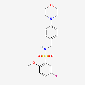 molecular formula C18H21FN2O4S B4462506 5-fluoro-2-methoxy-N-[4-(4-morpholinyl)benzyl]benzenesulfonamide 