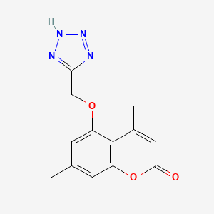 molecular formula C13H12N4O3 B4462512 4,7-dimethyl-5-(1H-tetrazol-5-ylmethoxy)-2H-chromen-2-one 