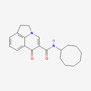 molecular formula C20H24N2O2 B4462514 N-cyclooctyl-6-oxo-1,2-dihydro-6H-pyrrolo[3,2,1-ij]quinoline-5-carboxamide 