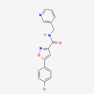 molecular formula C16H12BrN3O2 B4462521 5-(4-bromophenyl)-N-(3-pyridinylmethyl)-3-isoxazolecarboxamide 
