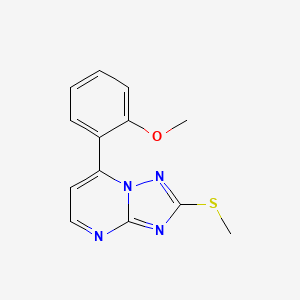 molecular formula C13H12N4OS B4462528 7-(2-methoxyphenyl)-2-(methylthio)[1,2,4]triazolo[1,5-a]pyrimidine 