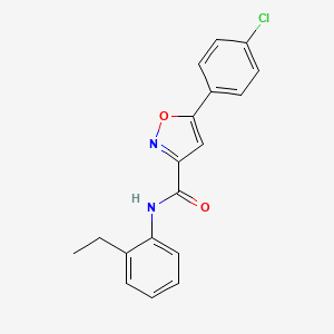 5-(4-chlorophenyl)-N-(2-ethylphenyl)-3-isoxazolecarboxamide