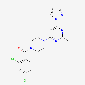 4-[4-(2,4-dichlorobenzoyl)-1-piperazinyl]-2-methyl-6-(1H-pyrazol-1-yl)pyrimidine