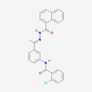 2-chloro-N-{3-[N-(1-naphthoyl)ethanehydrazonoyl]phenyl}benzamide