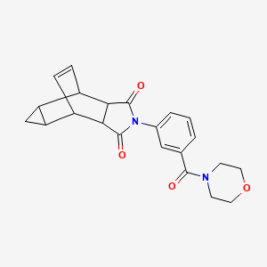 molecular formula C22H22N2O4 B4462573 4-[3-(4-morpholinylcarbonyl)phenyl]-4-azatetracyclo[5.3.2.0~2,6~.0~8,10~]dodec-11-ene-3,5-dione 