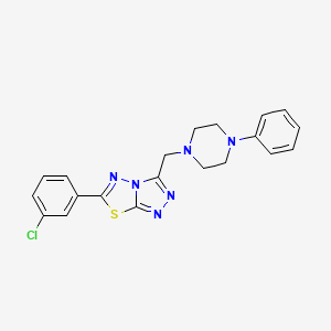 6-(3-chlorophenyl)-3-[(4-phenyl-1-piperazinyl)methyl][1,2,4]triazolo[3,4-b][1,3,4]thiadiazole