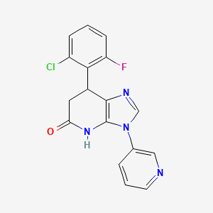 molecular formula C17H12ClFN4O B4462598 7-(2-chloro-6-fluorophenyl)-3-(3-pyridinyl)-3,4,6,7-tetrahydro-5H-imidazo[4,5-b]pyridin-5-one 