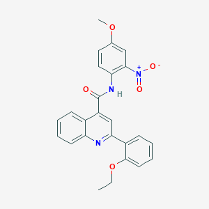 molecular formula C25H21N3O5 B446260 2-(2-ethoxyphenyl)-N-(4-methoxy-2-nitrophenyl)quinoline-4-carboxamide 