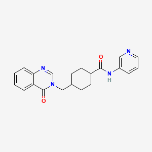 4-[(4-oxo-3(4H)-quinazolinyl)methyl]-N-3-pyridinylcyclohexanecarboxamide