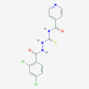 molecular formula C14H10Cl2N4O2S B446262 N-{[2-(2,4-dichlorobenzoyl)hydrazino]carbothioyl}isonicotinamide CAS No. 444933-80-6