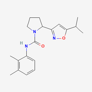 molecular formula C19H25N3O2 B4462629 N-(2,3-dimethylphenyl)-2-(5-isopropyl-3-isoxazolyl)-1-pyrrolidinecarboxamide 