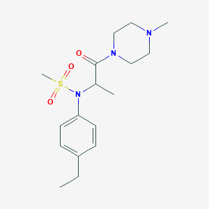 N-(4-ethylphenyl)-N-[1-methyl-2-(4-methyl-1-piperazinyl)-2-oxoethyl]methanesulfonamide