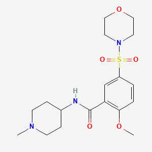 2-methoxy-N-(1-methyl-4-piperidinyl)-5-(4-morpholinylsulfonyl)benzamide