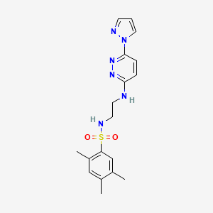 2,4,5-trimethyl-N-(2-{[6-(1H-pyrazol-1-yl)-3-pyridazinyl]amino}ethyl)benzenesulfonamide