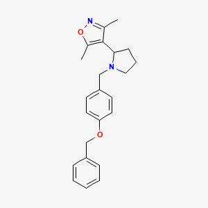 molecular formula C23H26N2O2 B4462676 4-{1-[4-(benzyloxy)benzyl]-2-pyrrolidinyl}-3,5-dimethylisoxazole 