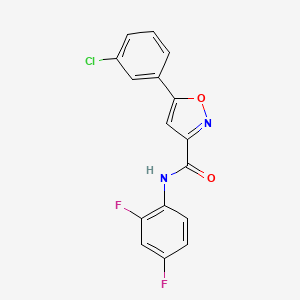 5-(3-chlorophenyl)-N-(2,4-difluorophenyl)-3-isoxazolecarboxamide