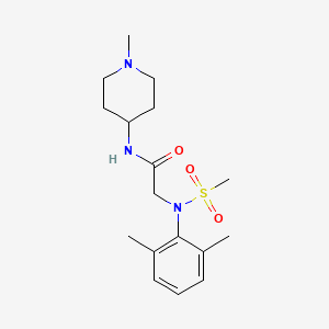 molecular formula C17H27N3O3S B4462688 N~2~-(2,6-dimethylphenyl)-N~1~-(1-methyl-4-piperidinyl)-N~2~-(methylsulfonyl)glycinamide 