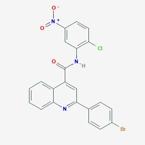 molecular formula C22H13BrClN3O3 B446269 2-(4-bromophenyl)-N-(2-chloro-5-nitrophenyl)quinoline-4-carboxamide 