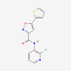 molecular formula C13H8ClN3O2S B4462691 N-(2-chloro-3-pyridinyl)-5-(2-thienyl)-3-isoxazolecarboxamide 