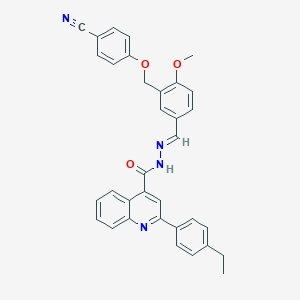 N'-{3-[(4-cyanophenoxy)methyl]-4-methoxybenzylidene}-2-(4-ethylphenyl)-4-quinolinecarbohydrazide