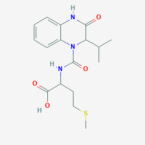 molecular formula C17H23N3O4S B4462701 N-[(2-isopropyl-3-oxo-3,4-dihydro-1(2H)-quinoxalinyl)carbonyl]methionine 