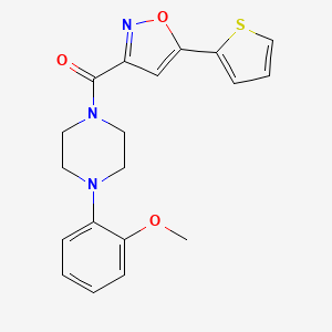 molecular formula C19H19N3O3S B4462709 1-(2-methoxyphenyl)-4-{[5-(2-thienyl)-3-isoxazolyl]carbonyl}piperazine 