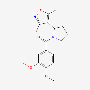 molecular formula C18H22N2O4 B4462725 4-[1-(3,4-dimethoxybenzoyl)-2-pyrrolidinyl]-3,5-dimethylisoxazole 