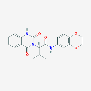 N-(2,3-dihydro-1,4-benzodioxin-6-yl)-2-(2,4-dioxo-1,4-dihydro-3(2H)-quinazolinyl)-3-methylbutanamide