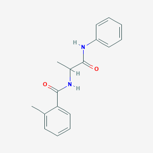 molecular formula C17H18N2O2 B4462734 N-(2-anilino-1-methyl-2-oxoethyl)-2-methylbenzamide 