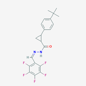 molecular formula C21H19F5N2O B446274 2-(4-tert-butylphenyl)-N'-[(Z)-(pentafluorophenyl)methylidene]cyclopropanecarbohydrazide 