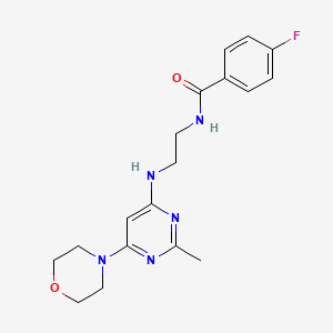 4-fluoro-N-(2-{[2-methyl-6-(4-morpholinyl)-4-pyrimidinyl]amino}ethyl)benzamide