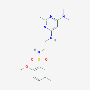 N-(2-{[6-(dimethylamino)-2-methyl-4-pyrimidinyl]amino}ethyl)-2-methoxy-5-methylbenzenesulfonamide