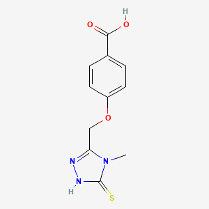 molecular formula C11H11N3O3S B4462754 4-[(5-mercapto-4-methyl-4H-1,2,4-triazol-3-yl)methoxy]benzoic acid CAS No. 1171739-46-0