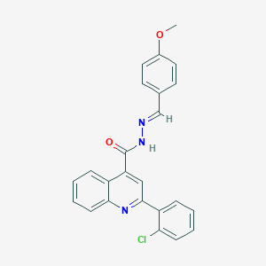 molecular formula C24H18ClN3O2 B446277 2-(2-chlorophenyl)-N'-(4-methoxybenzylidene)-4-quinolinecarbohydrazide 