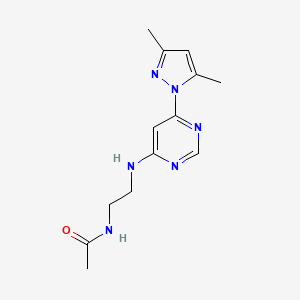 N-(2-{[6-(3,5-dimethyl-1H-pyrazol-1-yl)-4-pyrimidinyl]amino}ethyl)acetamide