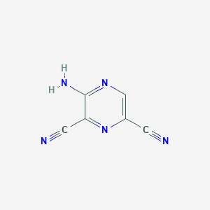 molecular formula C6H3N5 B044628 3-Aminopyrazine-2,6-dicarbonitrile CAS No. 113305-95-6