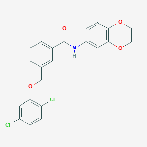 3-[(2,5-dichlorophenoxy)methyl]-N-(2,3-dihydro-1,4-benzodioxin-6-yl)benzamide