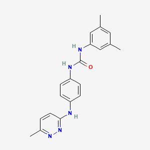 molecular formula C20H21N5O B4462815 N-(3,5-dimethylphenyl)-N'-{4-[(6-methyl-3-pyridazinyl)amino]phenyl}urea 