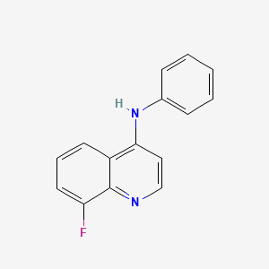 molecular formula C15H11FN2 B4462822 8-fluoro-N-phenyl-4-quinolinamine 