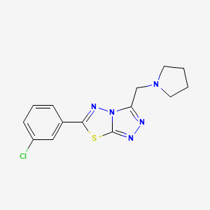 6-(3-chlorophenyl)-3-(1-pyrrolidinylmethyl)[1,2,4]triazolo[3,4-b][1,3,4]thiadiazole